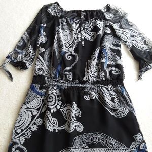 Black and blue dress